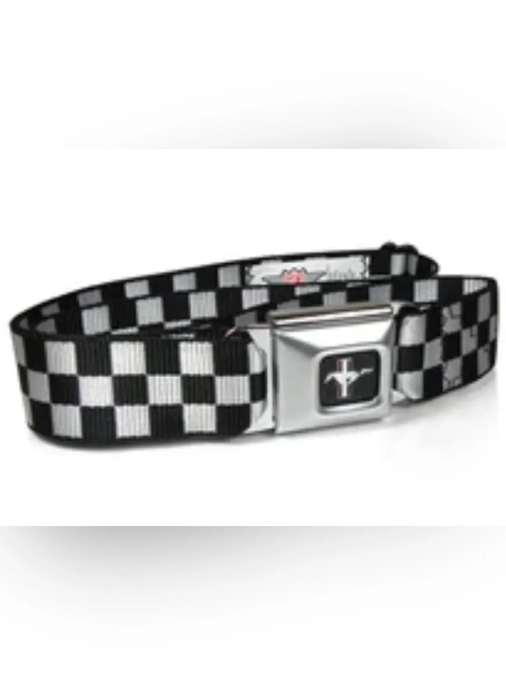 🖤FORD CHECKERED SEATBELT BELT SIZE ONE SIZE FITS ALL🖤